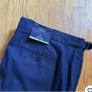 NWT Stafford Classic Fit Linen Pant